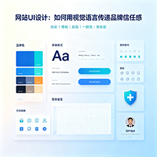 明山建站-网站UI设计：如何用视觉语言传递品牌信任感